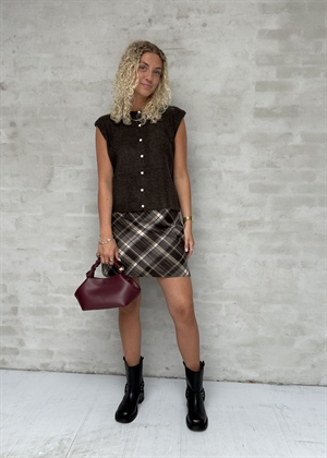 Lunna check skirt Brown Neo Noir 